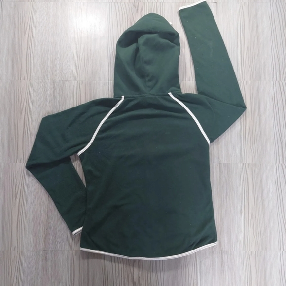 Team Reebok NFL Greenbay Packers Women's Full Zip Fleece Green Medium Hoodied - Picture 2 of 7